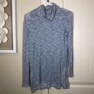 blue and white merle long sleeve top